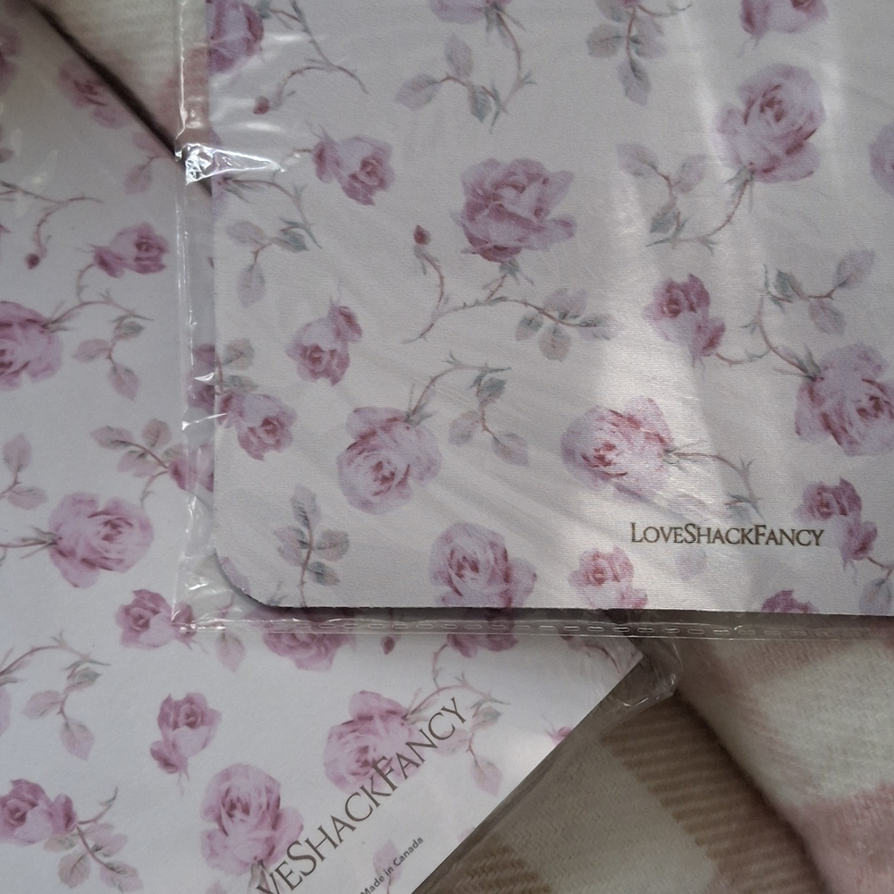 LoveShackFancy Notebook and Mouse Pad Set In Sterling Dusk.